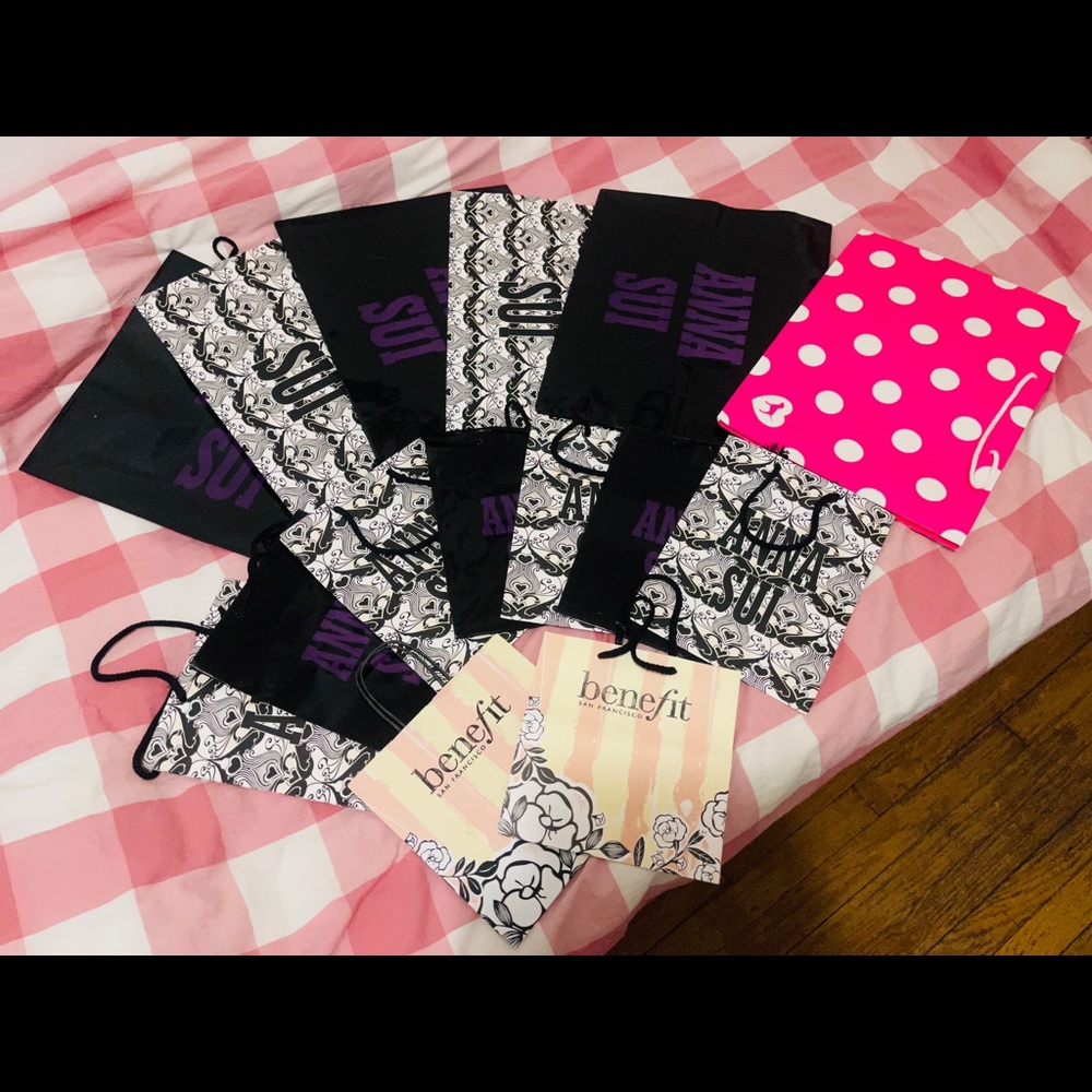 Flash sale! Anna Sui Pink benefit shopping bags